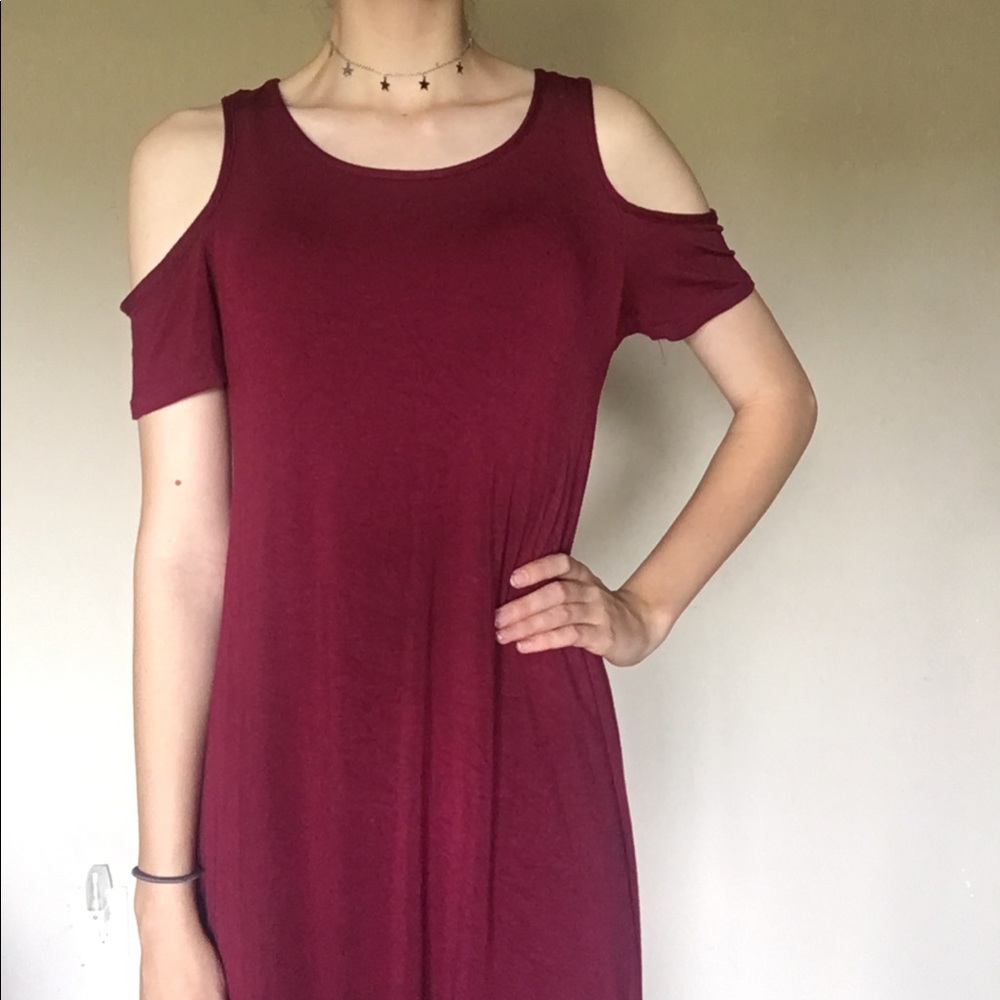 Burgundy dress